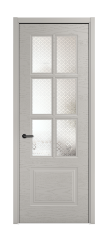 Дверь межкомнатная Паола 1 Цвет Серый Шелк Brash Покрытие ЭМАЛИ Эмаль брашированная Наличник L 50 Цена 52055