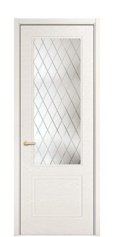 Дверь межкомнатная Плэйн 2 Цвет Молочный Brash Покрытие ЭМАЛИ Эмаль брашированная Наличник L 50 Цена 50990