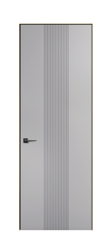 Дверь межкомнатная Меццо 11 Цвет Галечный Покрытие ЭМАЛИ Эмаль Наличник  Скрытый короб золото Цена 48325