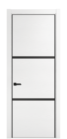 Дверь межкомнатная Слот 41-002 Цвет Ясень Белый Покрытие ЭМАЛИ Шпон крашеный Наличник L 75 Цена 54937