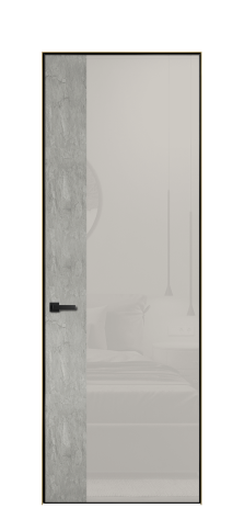 Дверь межкомнатная Ветро 20 Цвет Скол камня грей Покрытие ПВХ ФАКТУРНЫЕ Наличник Скрытый короб золото Цена 68888