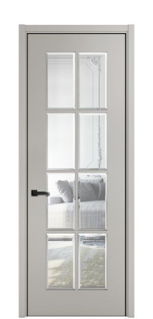 Дверь межкомнатная Амелия 8 Цвет Серый Шелк Покрытие ЭМАЛИ Эмаль Наличник  L 50 Цена 76123