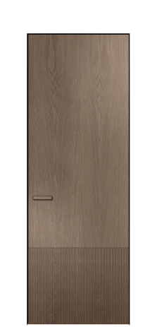 Дверь межкомнатная Бриз 2 Цвет Дуб Мускат Покрытие ШПОН Дуб Наличник Скрытый короб черный Цена 68089
