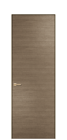 Дверь межкомнатная Секрет 59-00 Цвет Дуб Кофе Покрытие ШПОН Дуб с эффектами Наличник  Скрытый короб золото Цена 48759